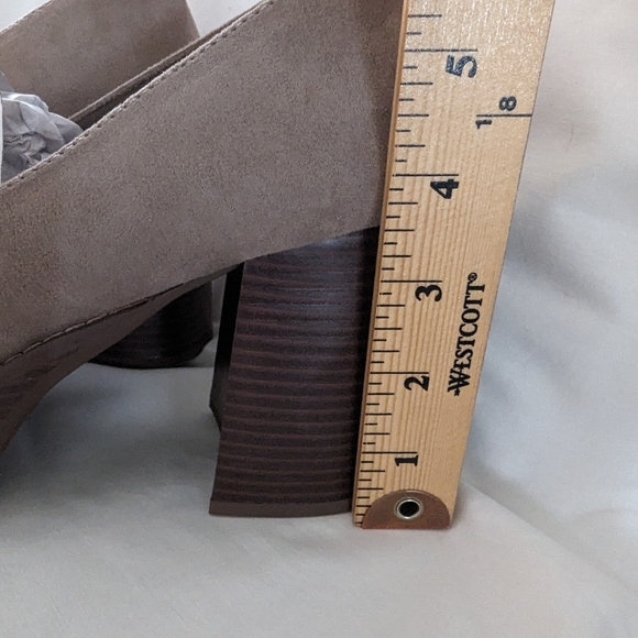 Ophelia Roe Rachel Shoes chunky heel slip on platform style suede - Picture 7 of 10